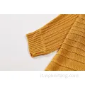 Pullover a maglia a strisce per maniche per pipistrelli completamente alla moda